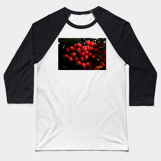 Red Berries Baseball T-Shirt by GP1746